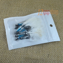 MNFT 10PCS 4# Ghost Tail Blue Fin Silver Body Streamer Minnow Fly Popular for Fly Fishing Blue black and white Fishing Flies