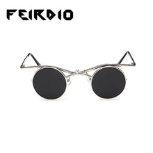Feirdio Popular Female Men Glasses Half Metal Eyeglasses Steam Punk Lunette De Soleil Mirrors Night Driving Glasses For Fishing