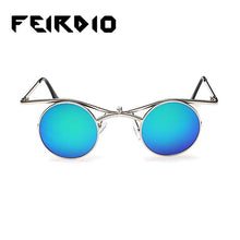 Feirdio Popular Female Men Glasses Half Metal Eyeglasses Steam Punk Lunette De Soleil Mirrors Night Driving Glasses For Fishing
