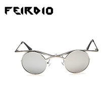 Feirdio Popular Female Men Glasses Half Metal Eyeglasses Steam Punk Lunette De Soleil Mirrors Night Driving Glasses For Fishing