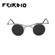 Feirdio Popular Female Men Glasses Half Metal Eyeglasses Steam Punk Lunette De Soleil Mirrors Night Driving Glasses For Fishing