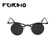 Feirdio Popular Female Men Glasses Half Metal Eyeglasses Steam Punk Lunette De Soleil Mirrors Night Driving Glasses For Fishing