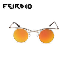 Feirdio Popular Female Men Glasses Half Metal Eyeglasses Steam Punk Lunette De Soleil Mirrors Night Driving Glasses For Fishing