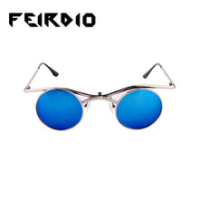 Feirdio Popular Female Men Glasses Half Metal Eyeglasses Steam Punk Lunette De Soleil Mirrors Night Driving Glasses For Fishing