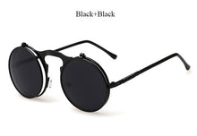 Coodaysuft Round Men Women Steampunk Brand Designer Vintage Sunglass Fashion Sun Glasses UV400 New Lady Female Clip on Male