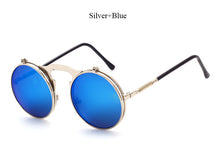 Coodaysuft Round Men Women Steampunk Brand Designer Vintage Sunglass Fashion Sun Glasses UV400 New Lady Female Clip on Male