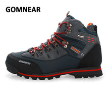 GOMNEAR High Top Men Hiking Shoes Waterproof leather Shoes Climbing & Fishing Shoes New popular Outdoor shoes Tekking Boots