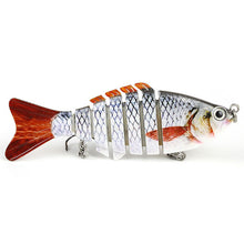 Mmlong 4" Popular Fishing Lure 7 Jointed Sections Swimbait 12.5g Lifelike Crankbait 3D Eyes Hard Fish Bait Wobbler Tackle AL01