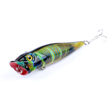 Walk Fish 1Pcs New Coloring Drawiing 9.5cm12g Popper Fishing Lures High Popularity Topwater Wobblers  Artificial 3D Eyes Lures
