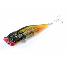 Walk Fish 1Pcs New Coloring Drawiing 9.5cm12g Popper Fishing Lures High Popularity Topwater Wobblers  Artificial 3D Eyes Lures