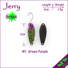 Jerry 1pc popular ultralight fishing spoons for trout & perch pike freshwater fishing lures wobbler spinner bait