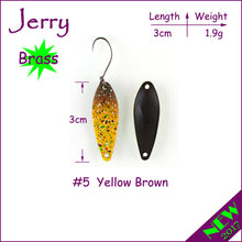 Jerry 1pc popular ultralight fishing spoons for trout & perch pike freshwater fishing lures wobbler spinner bait