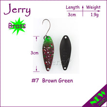 Jerry 1pc popular ultralight fishing spoons for trout & perch pike freshwater fishing lures wobbler spinner bait