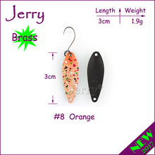 Jerry 1pc popular ultralight fishing spoons for trout & perch pike freshwater fishing lures wobbler spinner bait
