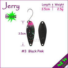 Jerry 1pc popular ultralight fishing spoons for trout & perch pike freshwater fishing lures wobbler spinner bait