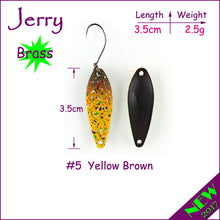 Jerry 1pc popular ultralight fishing spoons for trout & perch pike freshwater fishing lures wobbler spinner bait