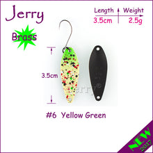 Jerry 1pc popular ultralight fishing spoons for trout & perch pike freshwater fishing lures wobbler spinner bait