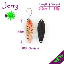 Jerry 1pc popular ultralight fishing spoons for trout & perch pike freshwater fishing lures wobbler spinner bait