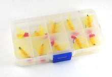 MNFT 10PCS 6# Yellow Woolly Worm Fly Red Tail Bass Trout Fly Fishing Lures Baits Popular Flies