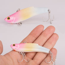 1PCS 7cm/16g Popular Vib Crankbait 3D Eyes Fishing Lure High Quality Fishing Bait  Strong Treble Hooks Fish Wobbler