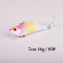 1PCS 7cm/16g Popular Vib Crankbait 3D Eyes Fishing Lure High Quality Fishing Bait  Strong Treble Hooks Fish Wobbler