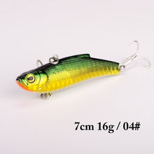 1PCS 7cm/16g Popular Vib Crankbait 3D Eyes Fishing Lure High Quality Fishing Bait  Strong Treble Hooks Fish Wobbler