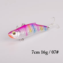 1PCS 7cm/16g Popular Vib Crankbait 3D Eyes Fishing Lure High Quality Fishing Bait  Strong Treble Hooks Fish Wobbler