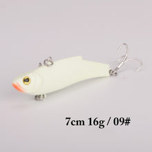 1PCS 7cm/16g Popular Vib Crankbait 3D Eyes Fishing Lure High Quality Fishing Bait  Strong Treble Hooks Fish Wobbler