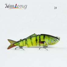 Mmlong 3.2"/7.9g Popular Artificial Fishing Lure 3 Segment Lifelike Crankbait Slow Sinking Hard Fish Bait Tackle Pesca MML03B-2