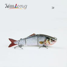 Mmlong 3.2"/7.9g Popular Artificial Fishing Lure 3 Segment Lifelike Crankbait Slow Sinking Hard Fish Bait Tackle Pesca MML03B-2