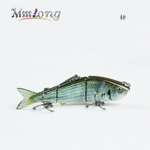 Mmlong 3.2"/7.9g Popular Artificial Fishing Lure 3 Segment Lifelike Crankbait Slow Sinking Hard Fish Bait Tackle Pesca MML03B-2