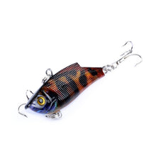 WALK FISH 1 Pcs 3D Eyes Fishing Lure New Design High Popularity VIB 9.4g 5.5cm 7colors Full Swimming Depth Fishing Tackle 8#Hook