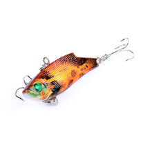 WALK FISH 1 Pcs 3D Eyes Fishing Lure New Design High Popularity VIB 9.4g 5.5cm 7colors Full Swimming Depth Fishing Tackle 8#Hook