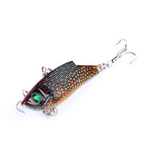 WALK FISH 1 Pcs 3D Eyes Fishing Lure New Design High Popularity VIB 9.4g 5.5cm 7colors Full Swimming Depth Fishing Tackle 8#Hook