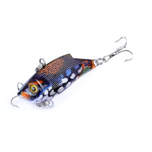 WALK FISH 1 Pcs 3D Eyes Fishing Lure New Design High Popularity VIB 9.4g 5.5cm 7colors Full Swimming Depth Fishing Tackle 8#Hook