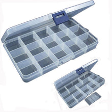 MUQGEW Popular Useful Outdoor 15 Slots Adjustable Plastic Fishing Lure Hook Multifunctional Tackle Box Storage Case Organizer