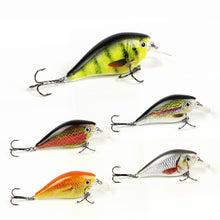 5 Color 3"/12.4g Popular Crankbait Top Quality Fishing Lure Fishing Tackle Minnow Fish Bait Hard Plastic Wobbler Pesca AH04