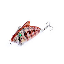 1PCS 5.5cm 7.9g Popular Vib Crankbait 3D Eyes Fishing Lure High Quality Fishing Bait 8# Strong Treble Hooks Fish Wobbler Pesca
