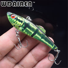WDAIREN Popular Vib Crankbait 7cm 6.6g Fishing Lure High Quality Fishing Bait Strong Treble 3D Eyes Hooks Fish Wobbler WD-446