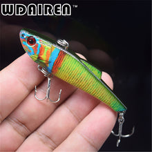 WDAIREN Popular Vib Crankbait 7cm 6.6g Fishing Lure High Quality Fishing Bait Strong Treble 3D Eyes Hooks Fish Wobbler WD-446