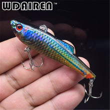 WDAIREN Popular Vib Crankbait 7cm 6.6g Fishing Lure High Quality Fishing Bait Strong Treble 3D Eyes Hooks Fish Wobbler WD-446