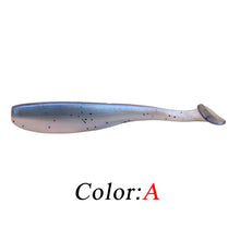 SEAPESCA 20Pcs/lot Popular Soft Fishing Lure 65mm 1.9g Soft Bait Jig Head Swimbait Double Color Fly Fishing Wobblers JK93