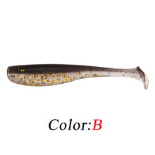 SEAPESCA 20Pcs/lot Popular Soft Fishing Lure 65mm 1.9g Soft Bait Jig Head Swimbait Double Color Fly Fishing Wobblers JK93