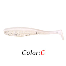 SEAPESCA 20Pcs/lot Popular Soft Fishing Lure 65mm 1.9g Soft Bait Jig Head Swimbait Double Color Fly Fishing Wobblers JK93
