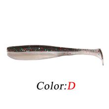 SEAPESCA 20Pcs/lot Popular Soft Fishing Lure 65mm 1.9g Soft Bait Jig Head Swimbait Double Color Fly Fishing Wobblers JK93