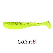 SEAPESCA 20Pcs/lot Popular Soft Fishing Lure 65mm 1.9g Soft Bait Jig Head Swimbait Double Color Fly Fishing Wobblers JK93