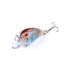 WALK FISH 1Pcs New Popular Design 3D Eyes 5 Colors Vividly Crank Fishing Lure 4.5cm 4.2g Hard Wobbler Diving Depth0.3-0.9m  Bait