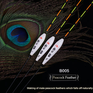 Popular Peacock Feather Fishing Floats 1-3# Crucian Float Stopper Pesca  Flotteur Bobbers Fishing Accessories Tools Tackles(B005)