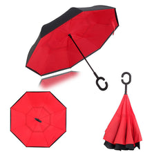 Ceiourich Popular Pure Color Double Layer Car Reverse Umbrellas With Pothook Windproof Fishing Shopping Umbrella-001