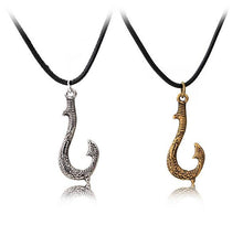 New 10 pcs  Popular Mix  Cartoon Moana  Necklace Fishing Hook Pendant with Leather Rope,Tuna Hook Pendant Hei Matan  Gifts  MM-1